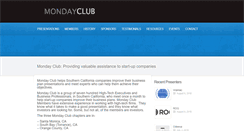 Desktop Screenshot of mondayclub.com